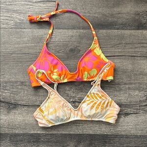 Wild fable Floral Bikini Tops, size XS, 0-2- bundle of 2